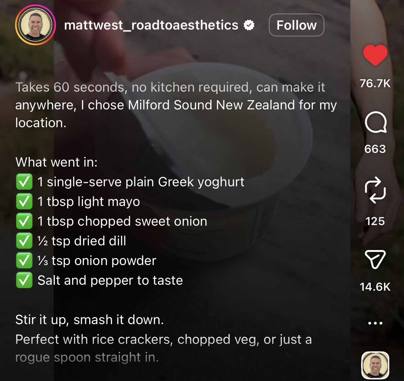 Quick Greek Yoghurt Dip