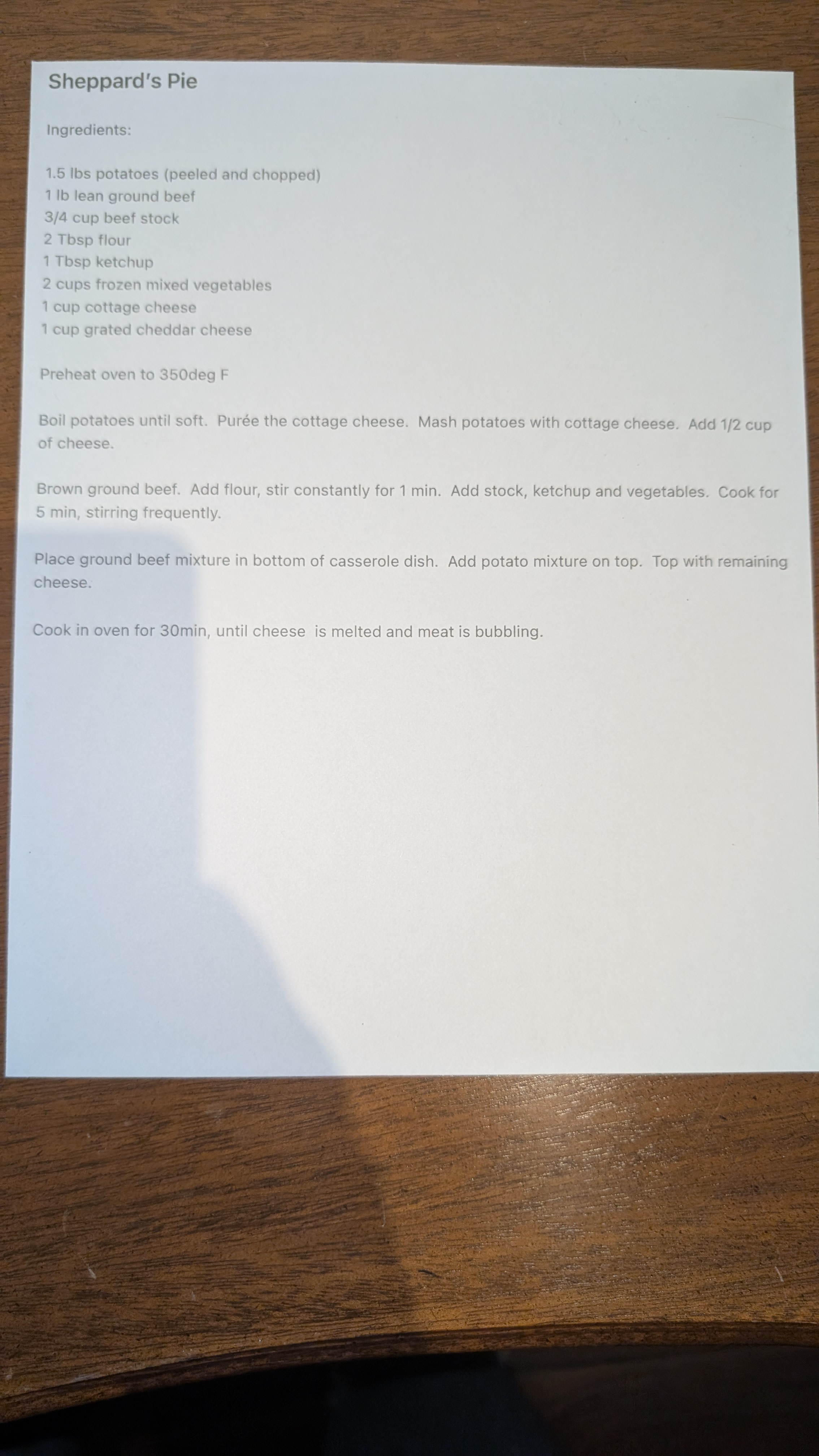 Sheppard's Pie