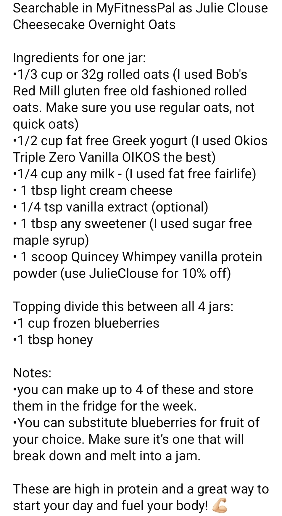 Cheesecake Overnight Oats