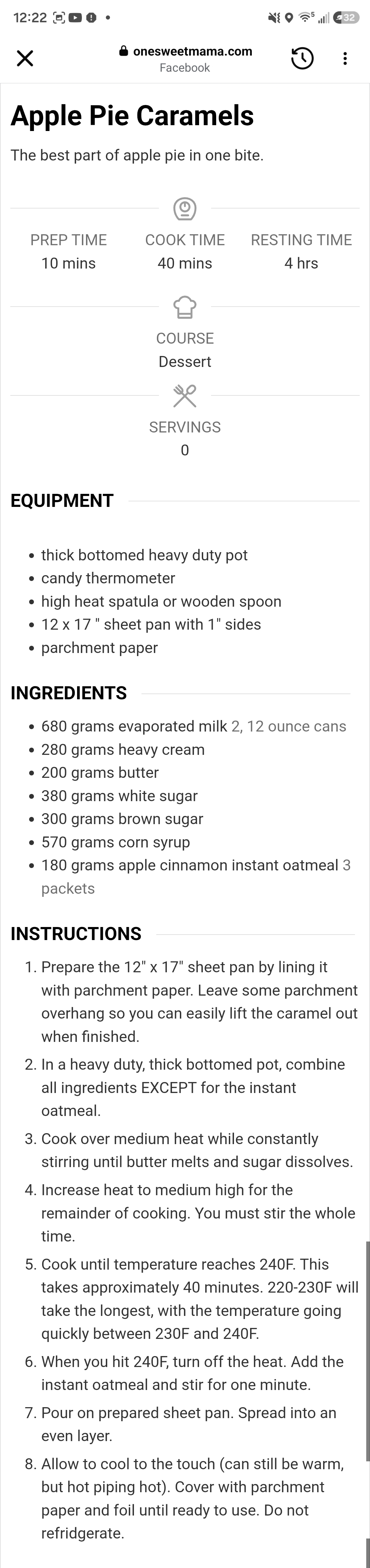 Apple Pie Caramels
