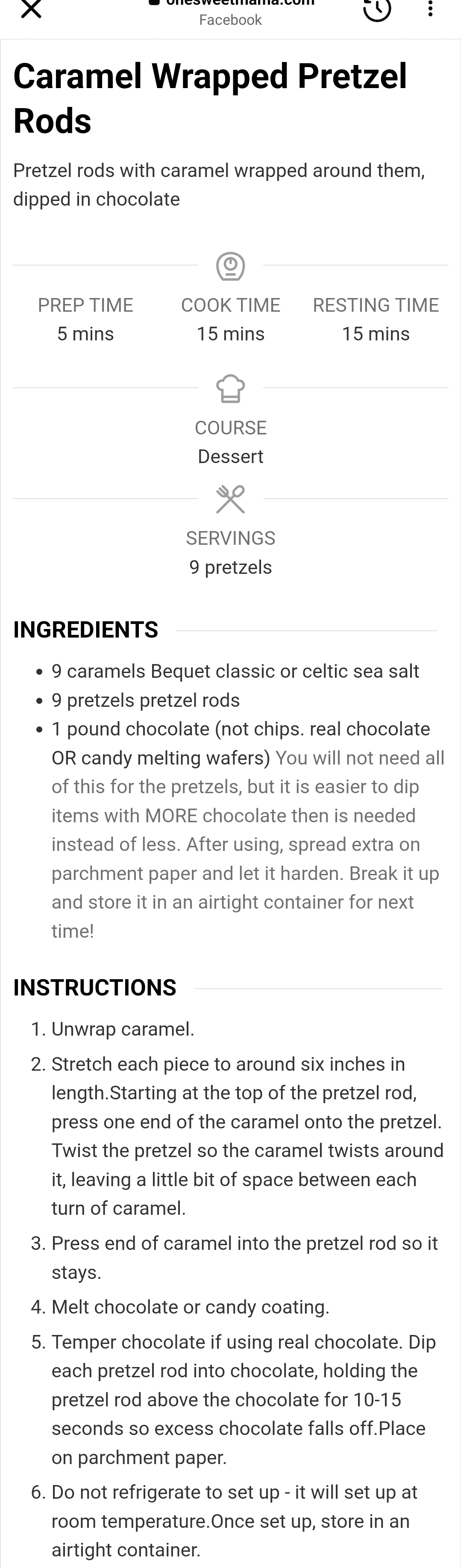 Caramel Wrapped Pretzel Rods