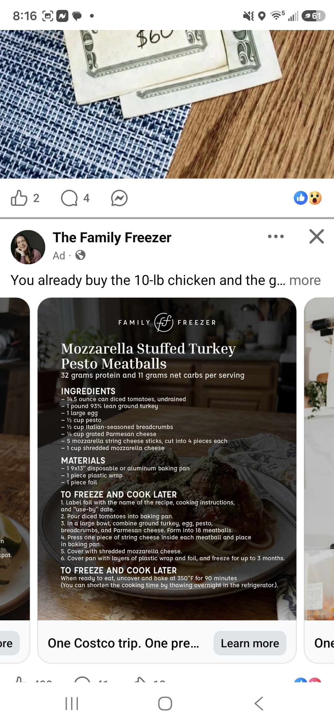 Mozzarella Stuffed Turkey Pesto Meatballs
