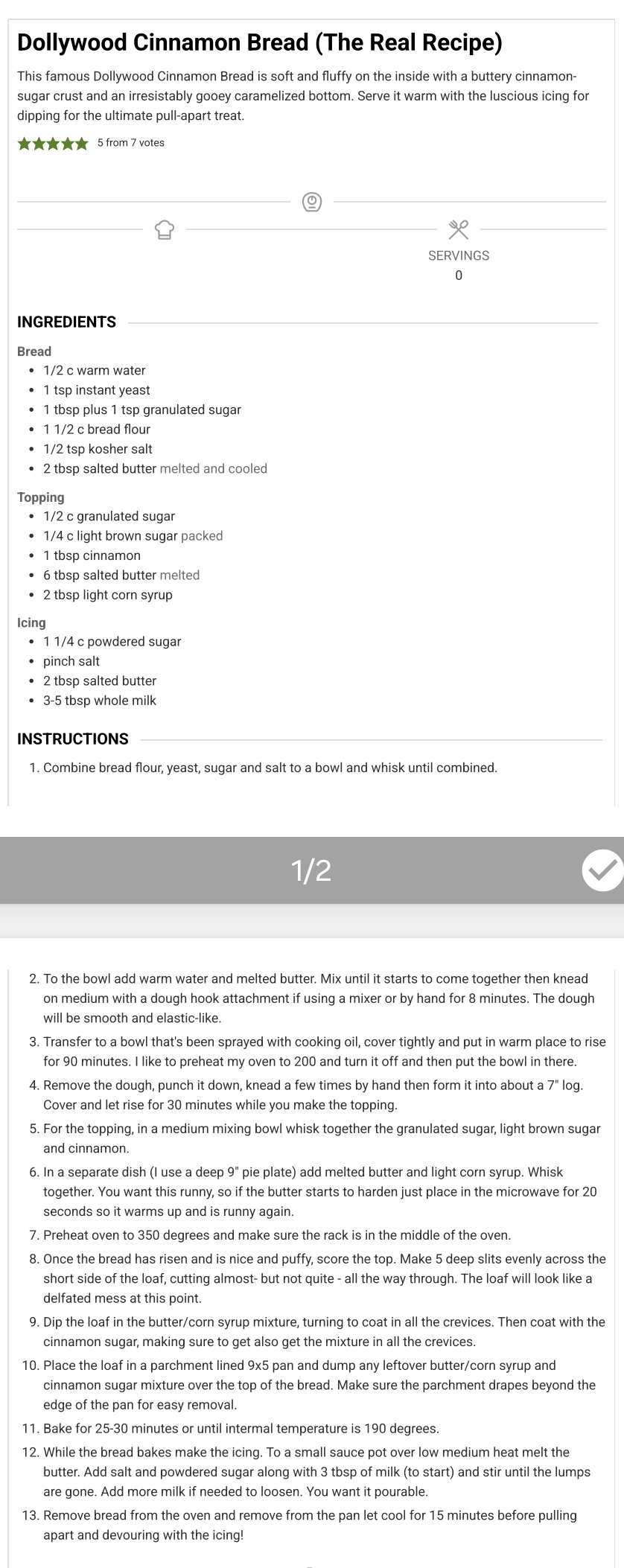 Dollywood Cinnamon Bread