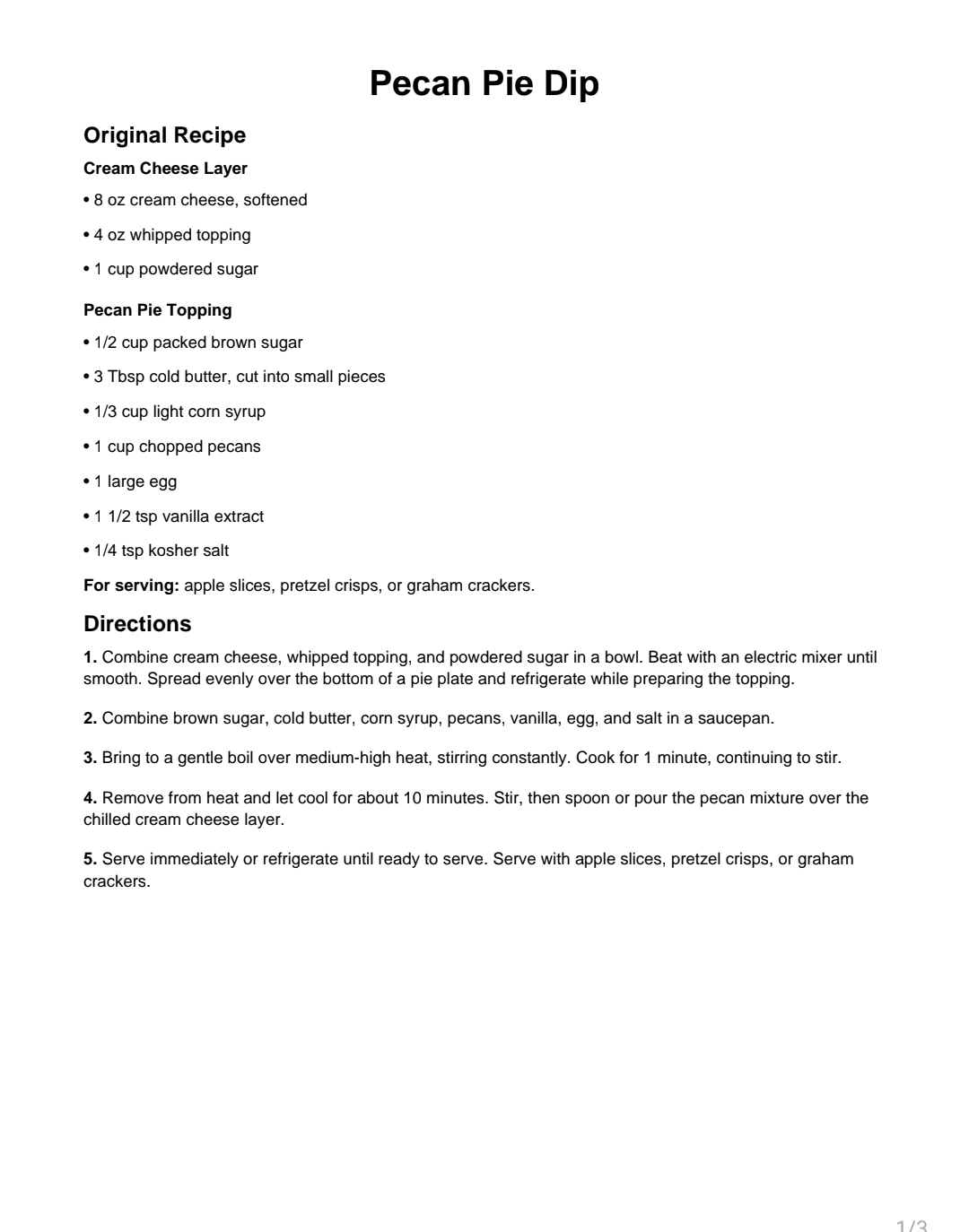 Pecan Pie Dip