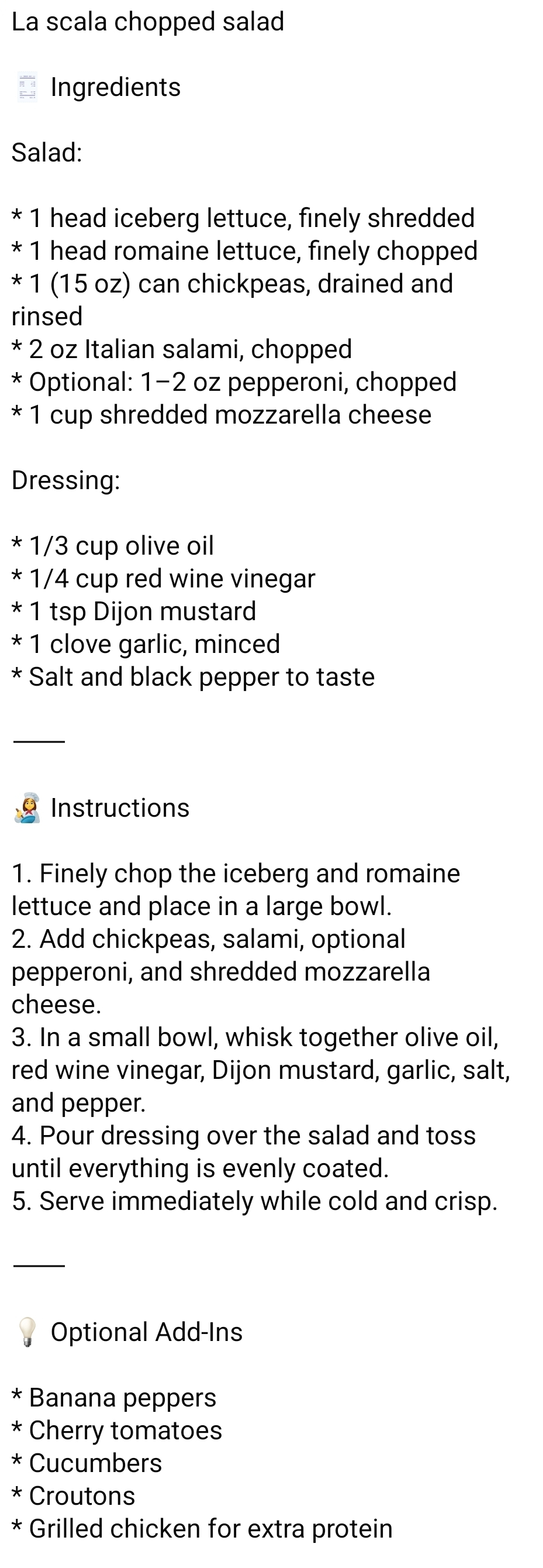 La Scala Chopped Salad
