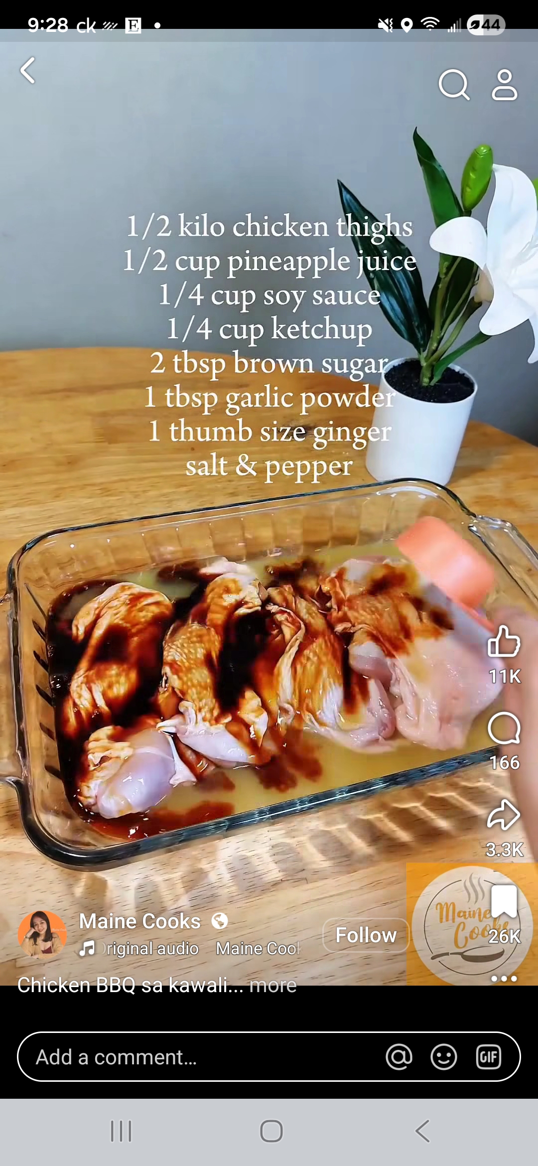 Chicken BBQ Marinade