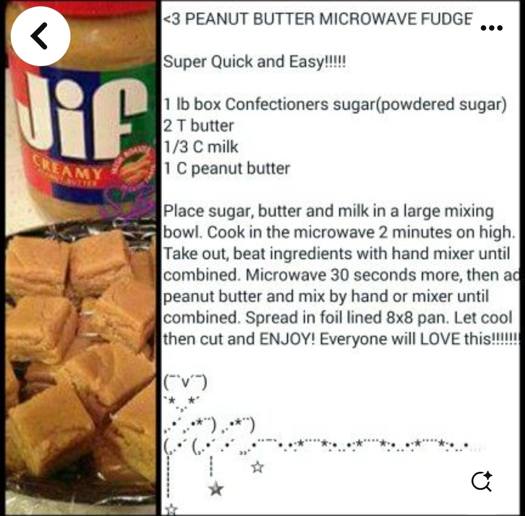 Peanut Butter Microwave Fudge