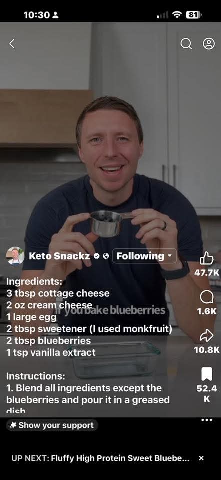 Keto Blueberry Snack