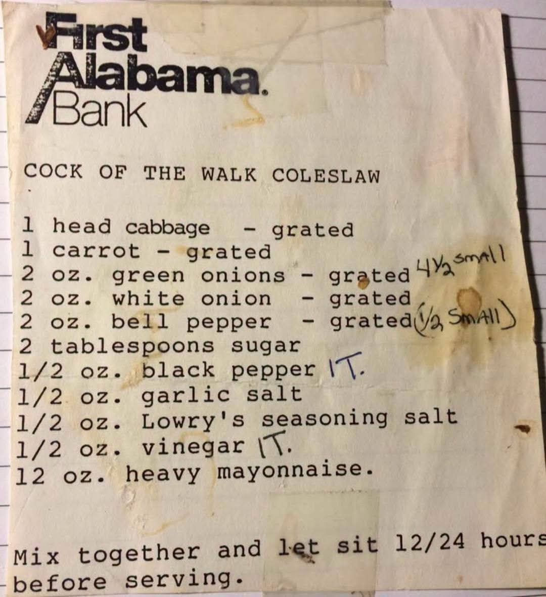 Cock of the Walk Coleslaw