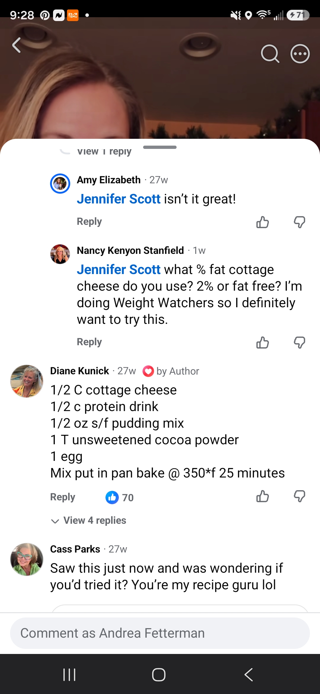 Cottage Cheese Protein Bake