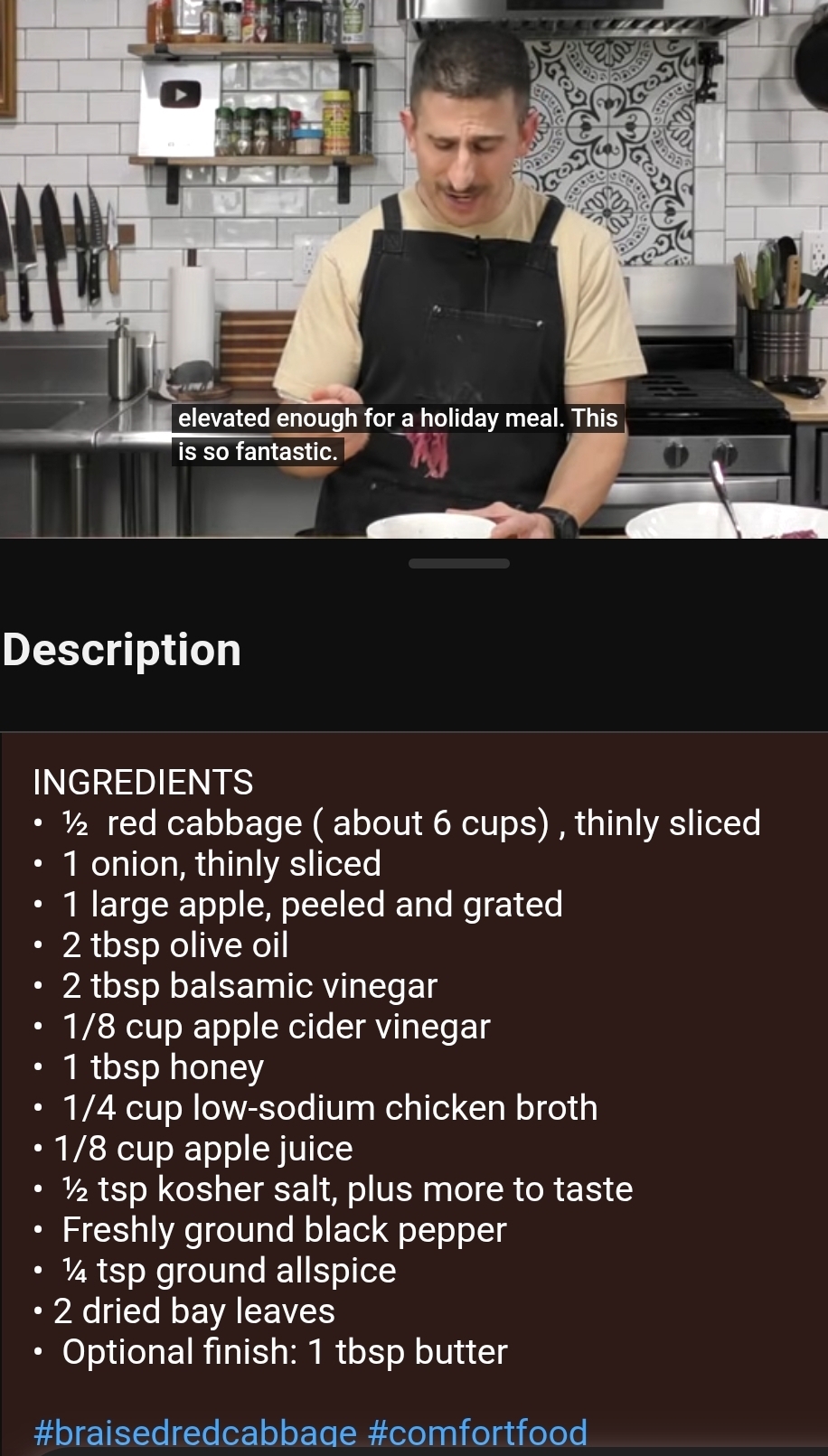 Braised Red Cabbage