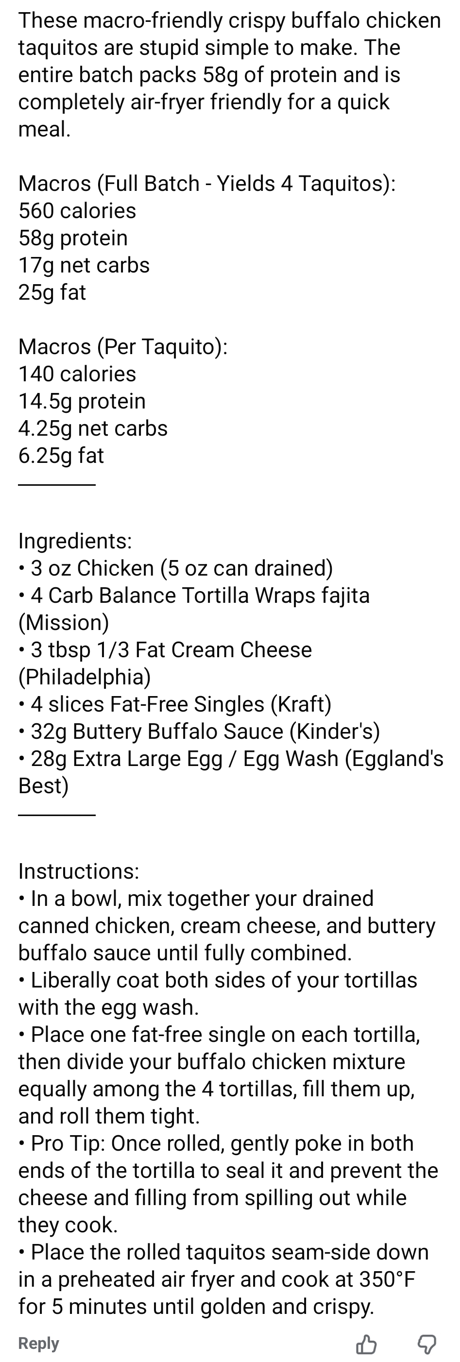 Crispy Buffalo Chicken Taquitos