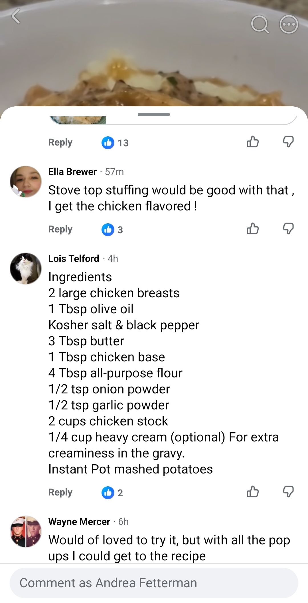 Chicken with Gravy and Mashed Potatoes