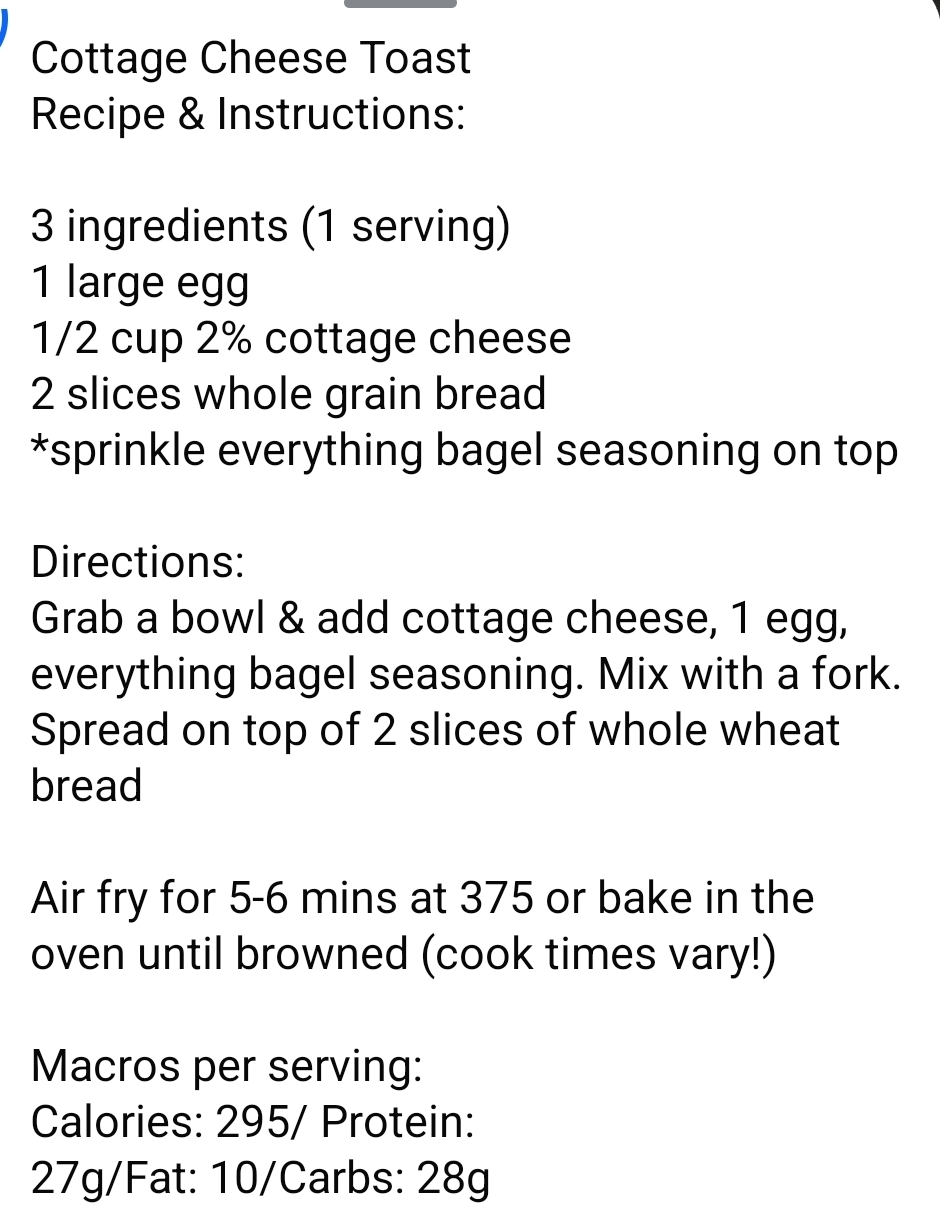 Cottage Cheese Toast