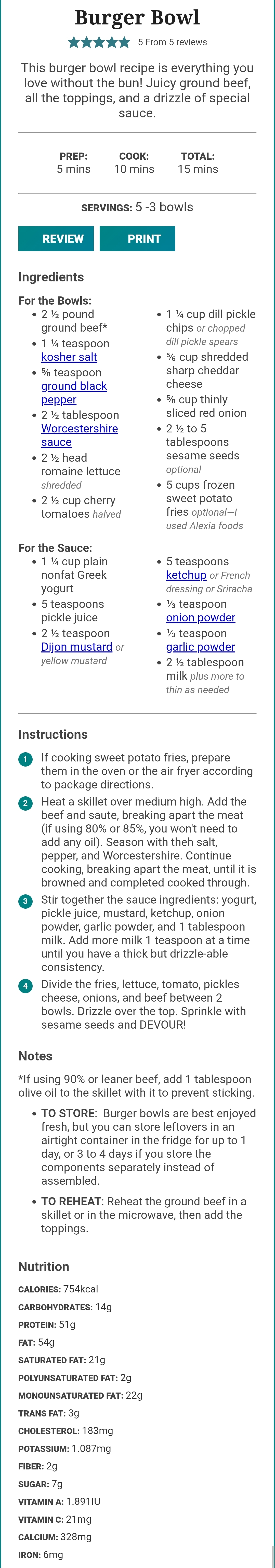 Burger Bowl