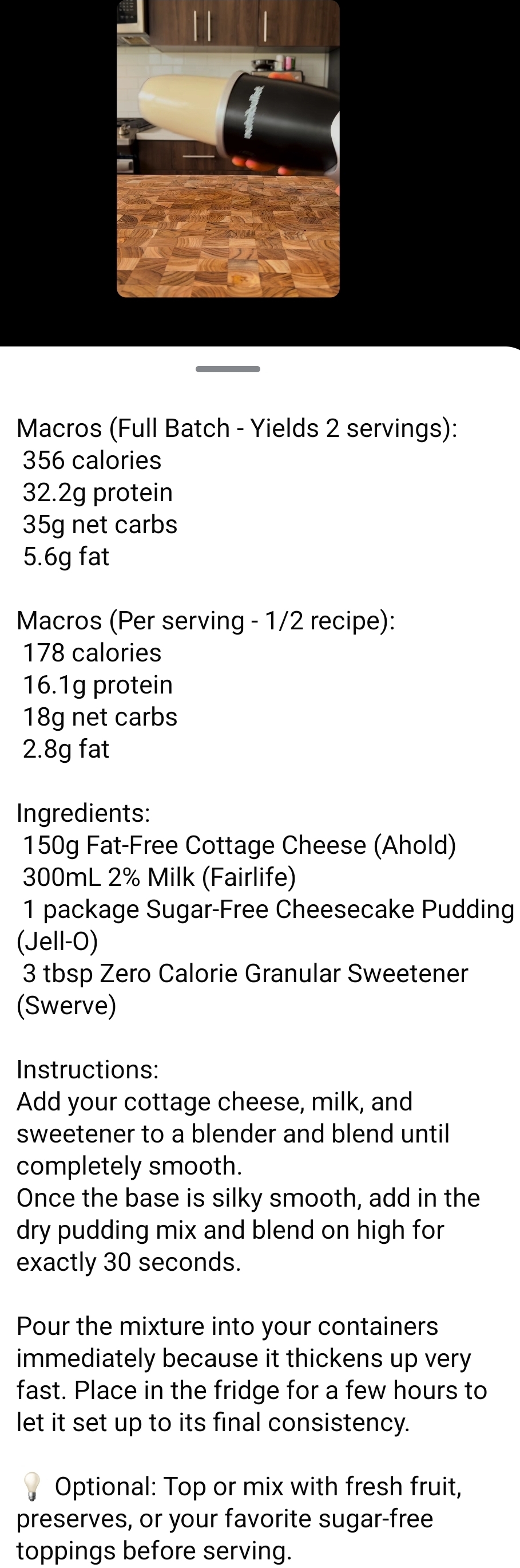 Sugar-Free Cheesecake Pudding