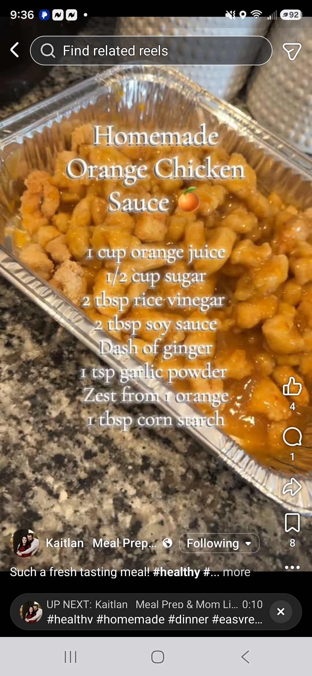 Homemade Orange Chicken Sauce