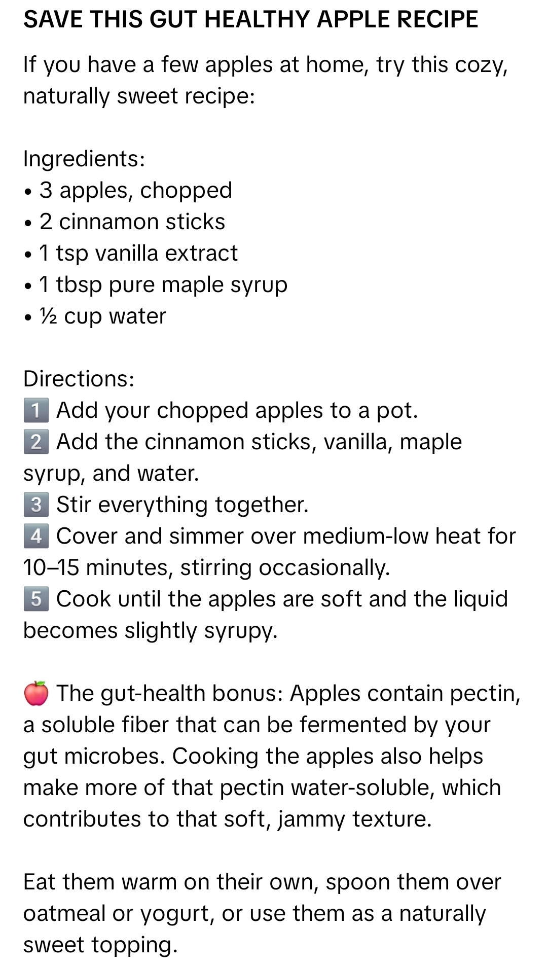 Gut Healthy Apple Recipe