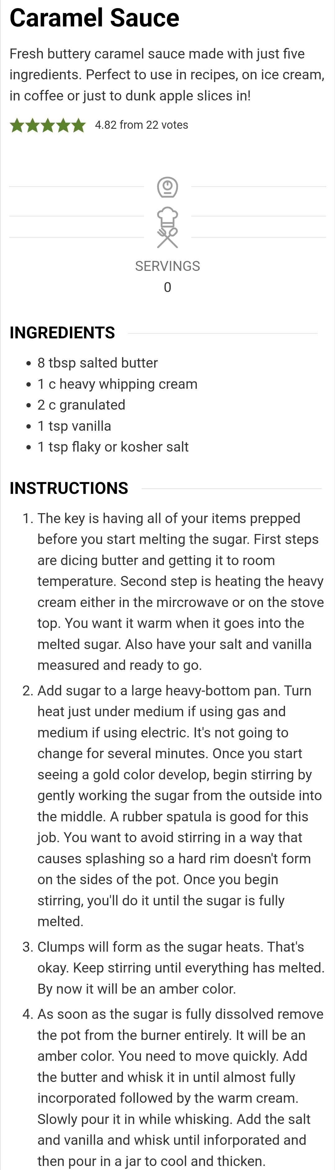 Caramel Sauce