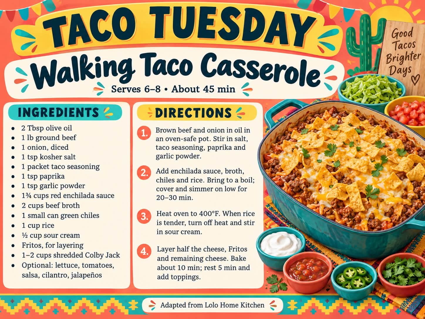 Walking Taco Casserole