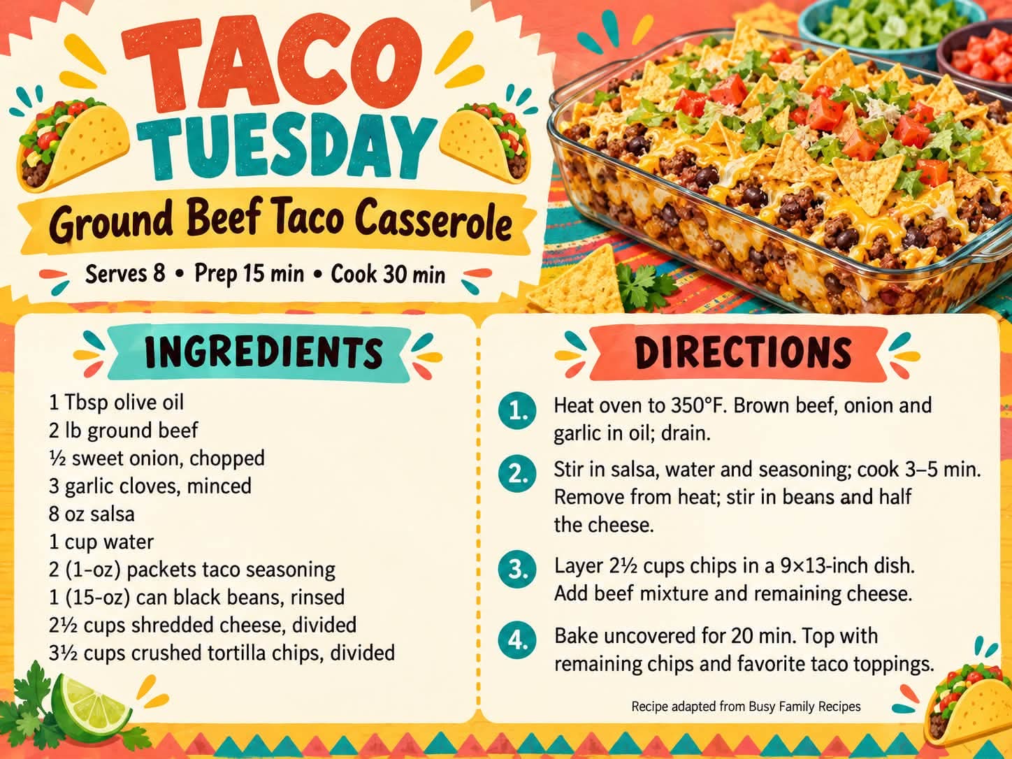 Ground Beef Taco Casserole