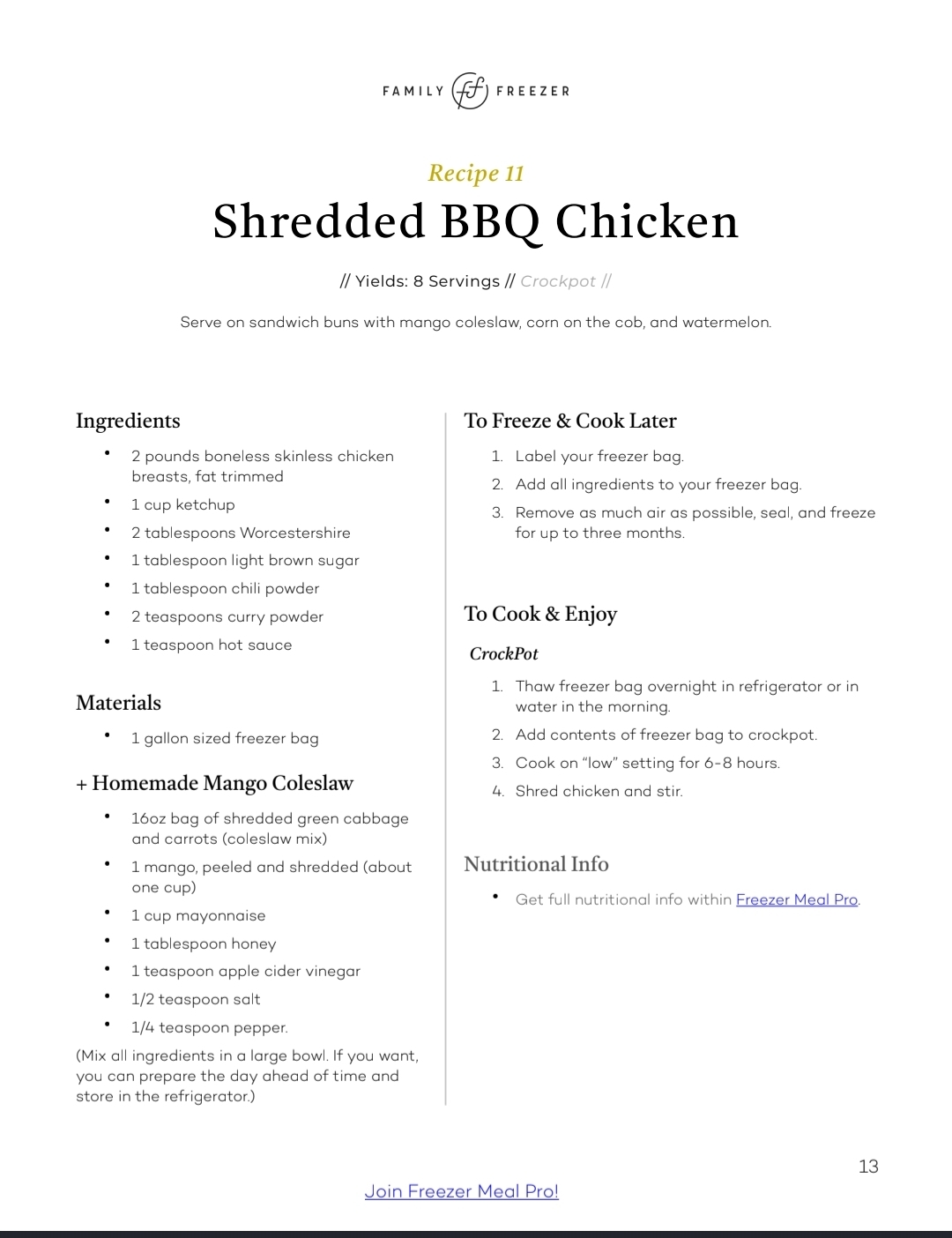 Shredded BBQ Chicken