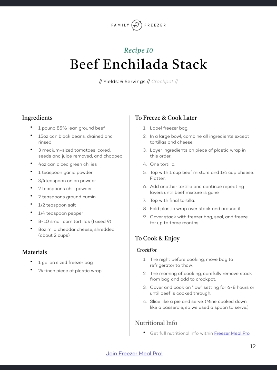 Beef Enchilada Stack