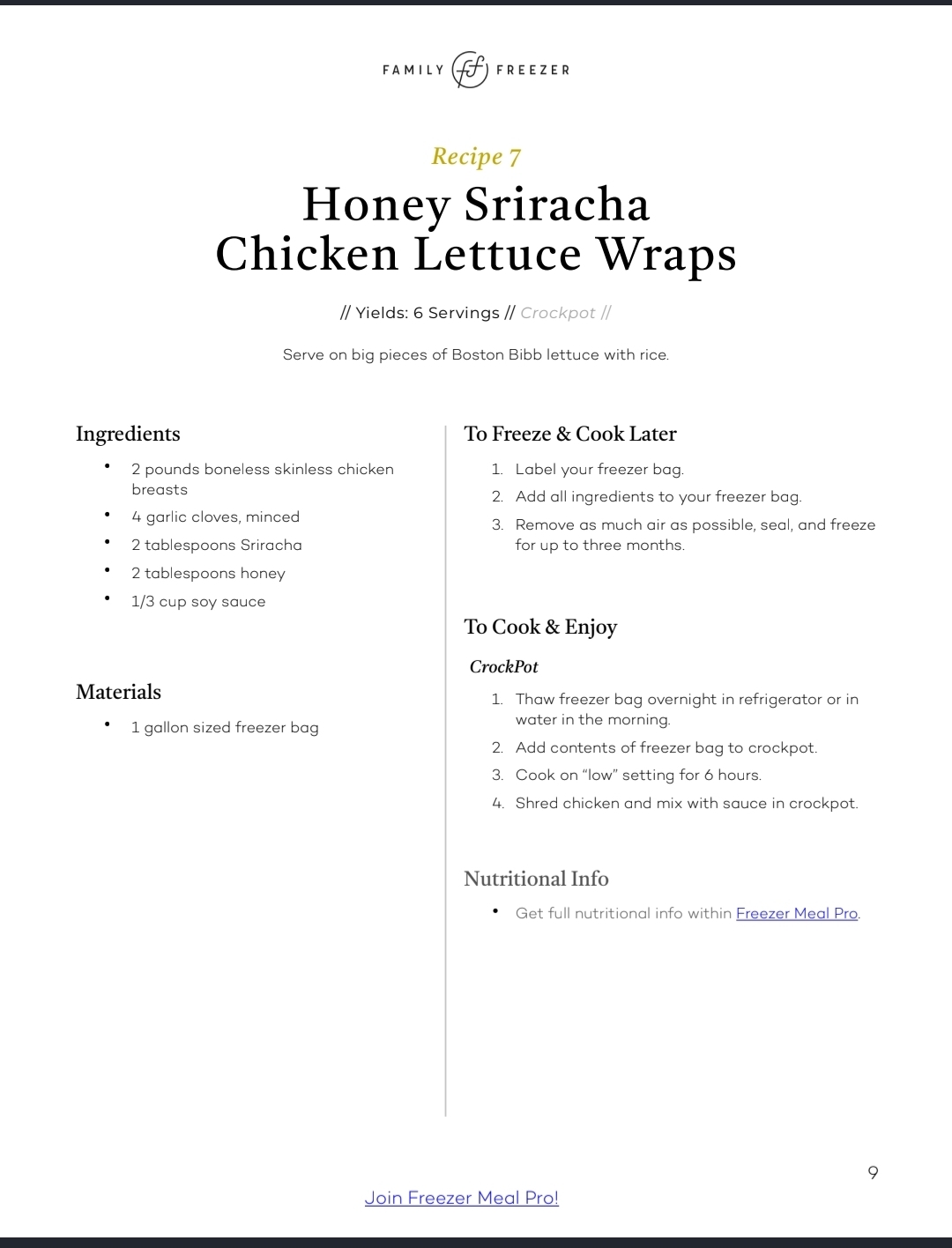 Honey Sriracha Chicken Lettuce Wraps