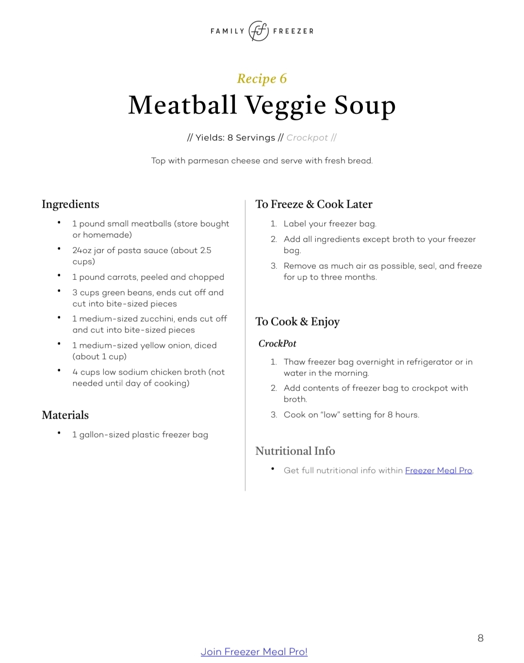 Meatball Veggie Soup