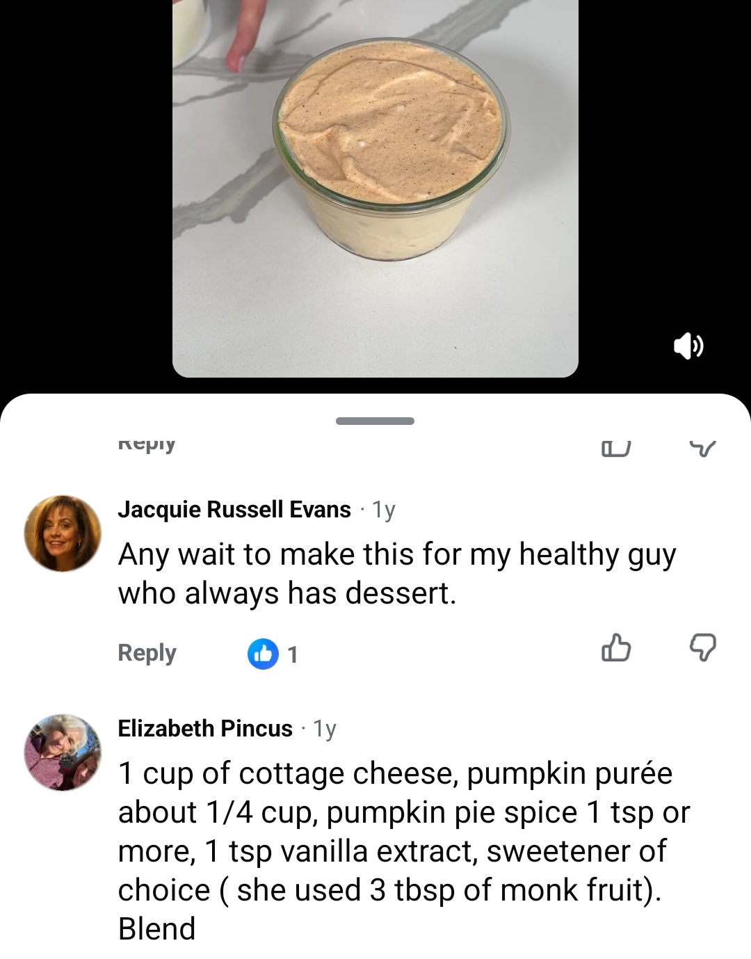 Pumpkin Cottage Cheese Dessert