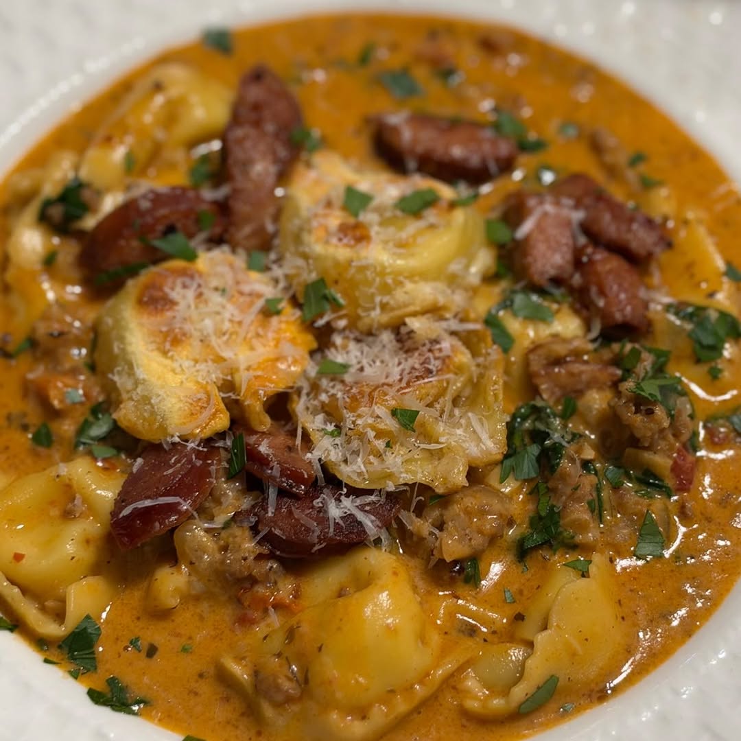 Creamy Sausage Tortellini Soup