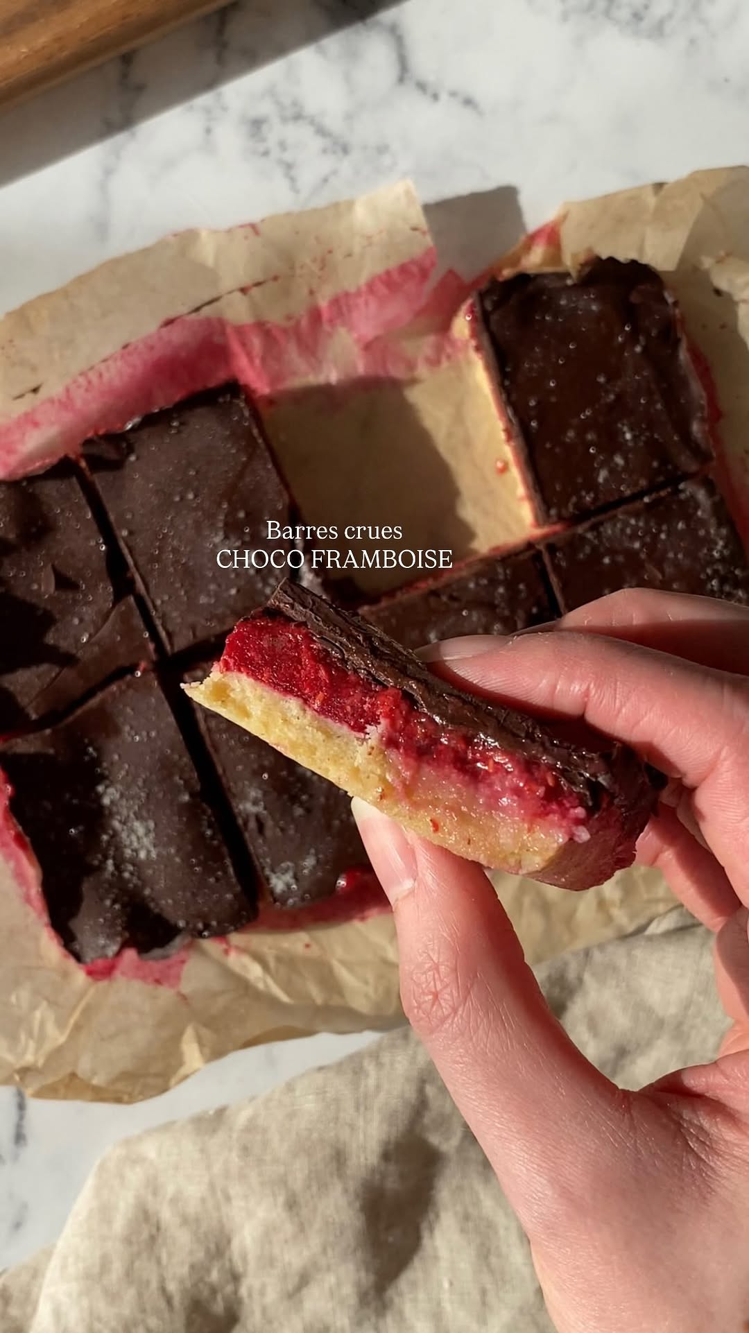 Raw Chocolate Raspberry Bars