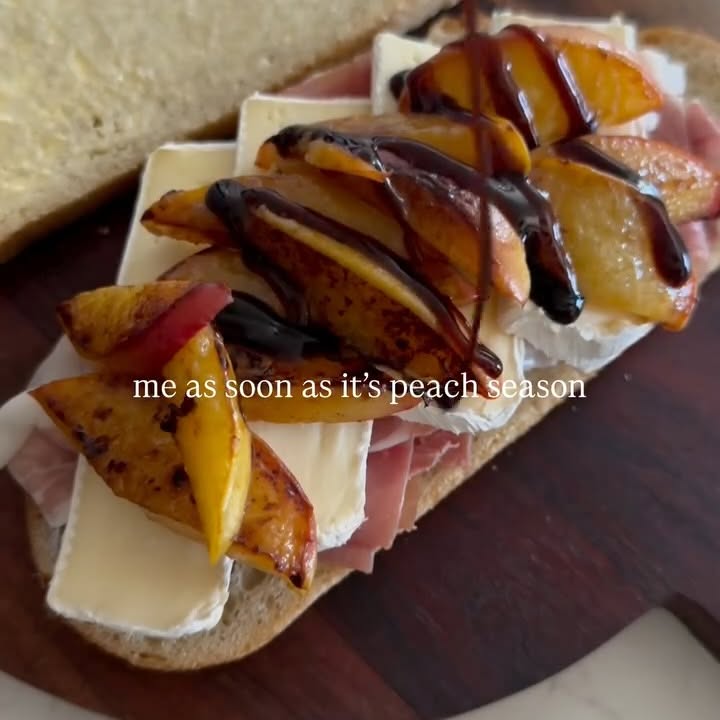 Grilled Peach & Brie Grilled Cheese