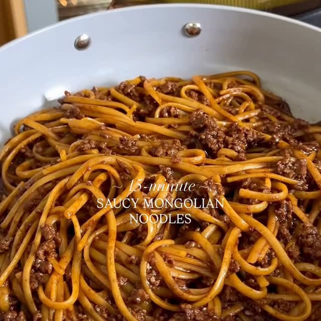 Saucy Mongolian Noodles