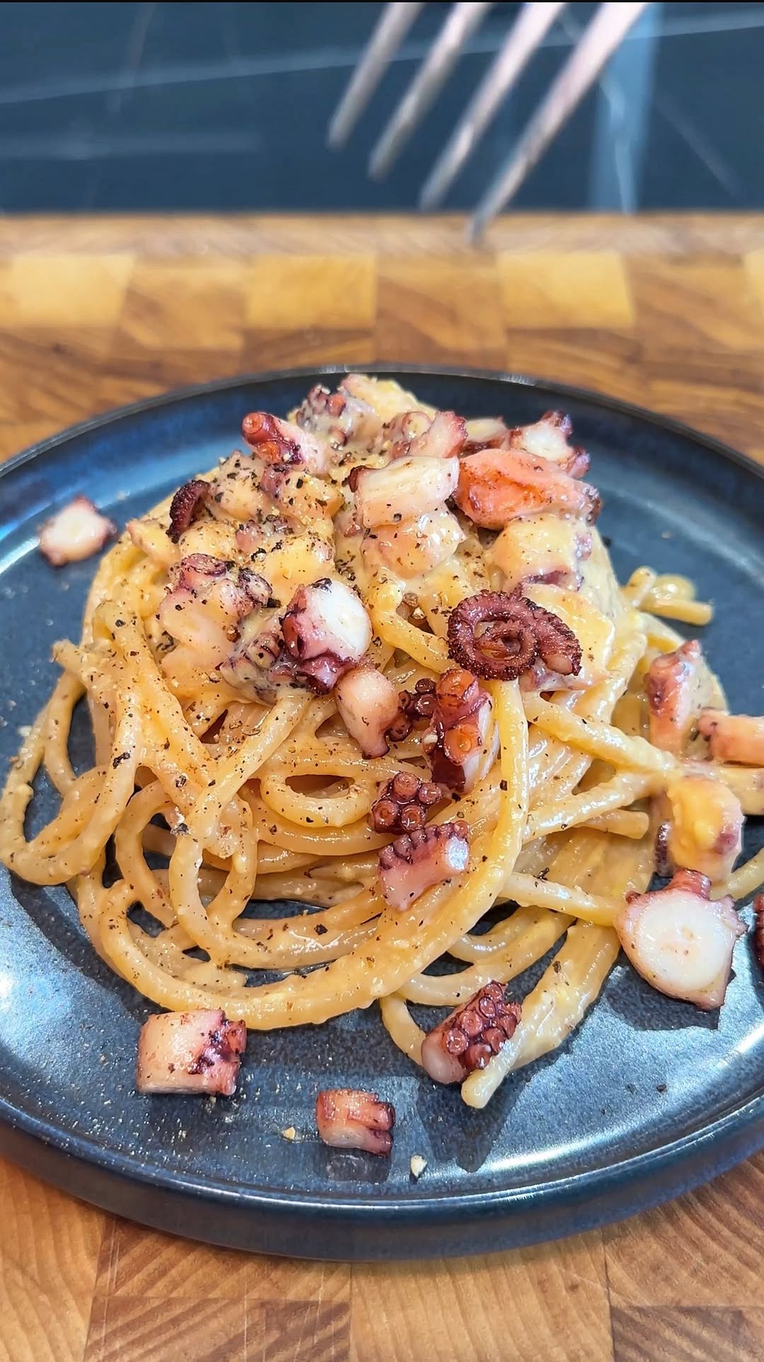 Octopus Carbonara