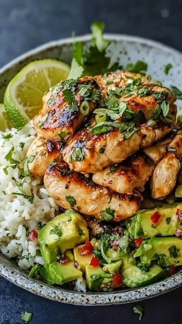 Mediterranean Grilled Chicken & Avocado Bowl