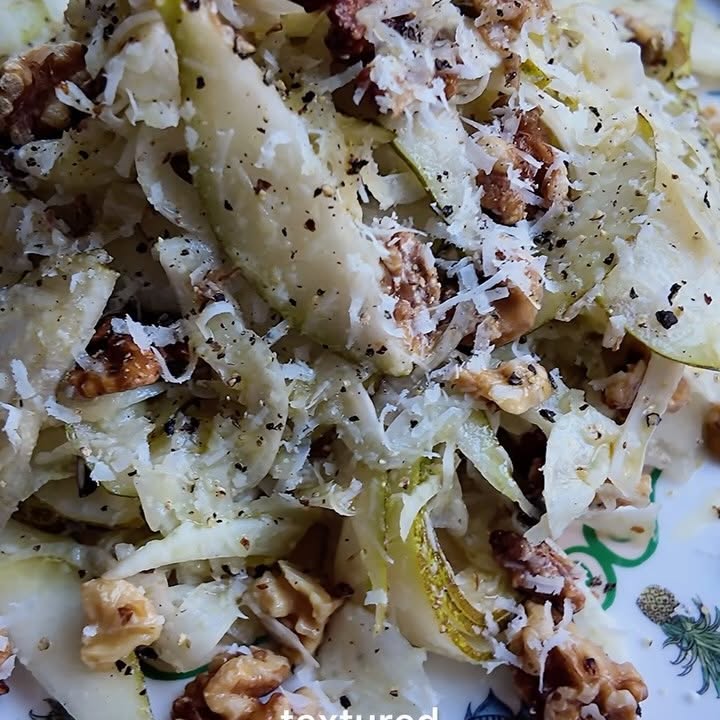 Pear, Fennel, Parmesan, and Walnut Salad