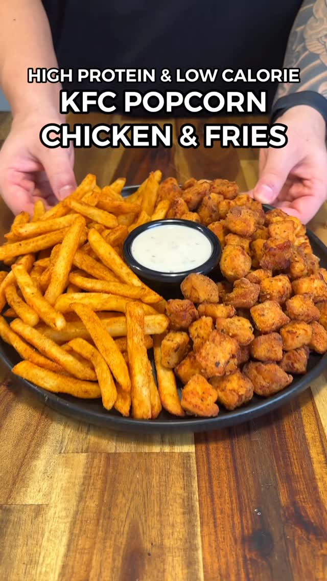 High Protein Popcorn Chicken & Fries
