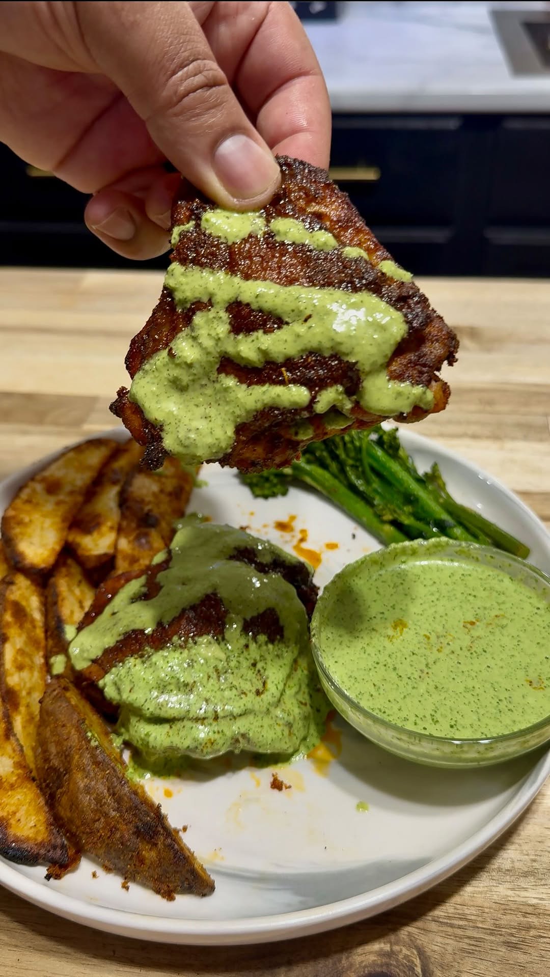 Peruvian Chicken with Aji Verde Sauce