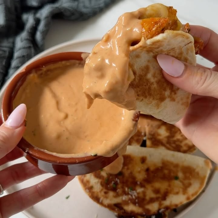 Hot Honey Chicken Dipping Quesadillas