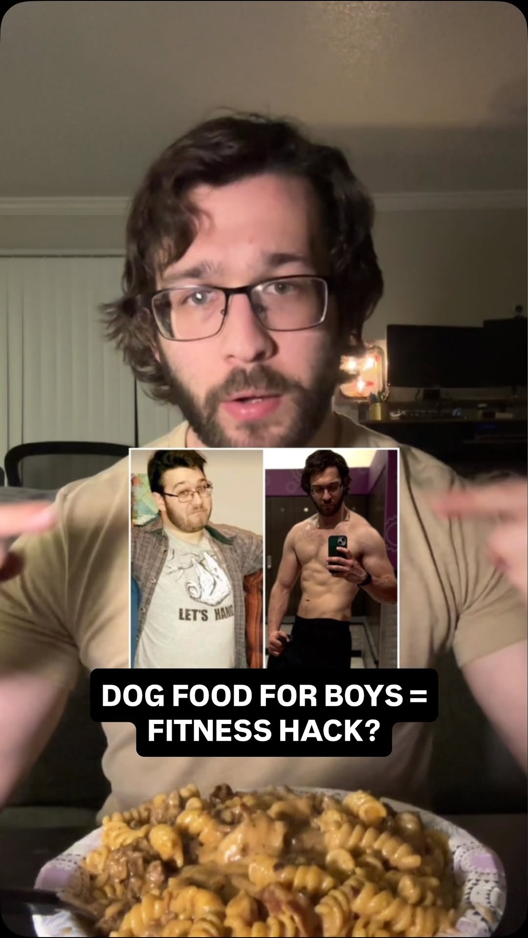 High Protein Pasta with Bacon and Meat