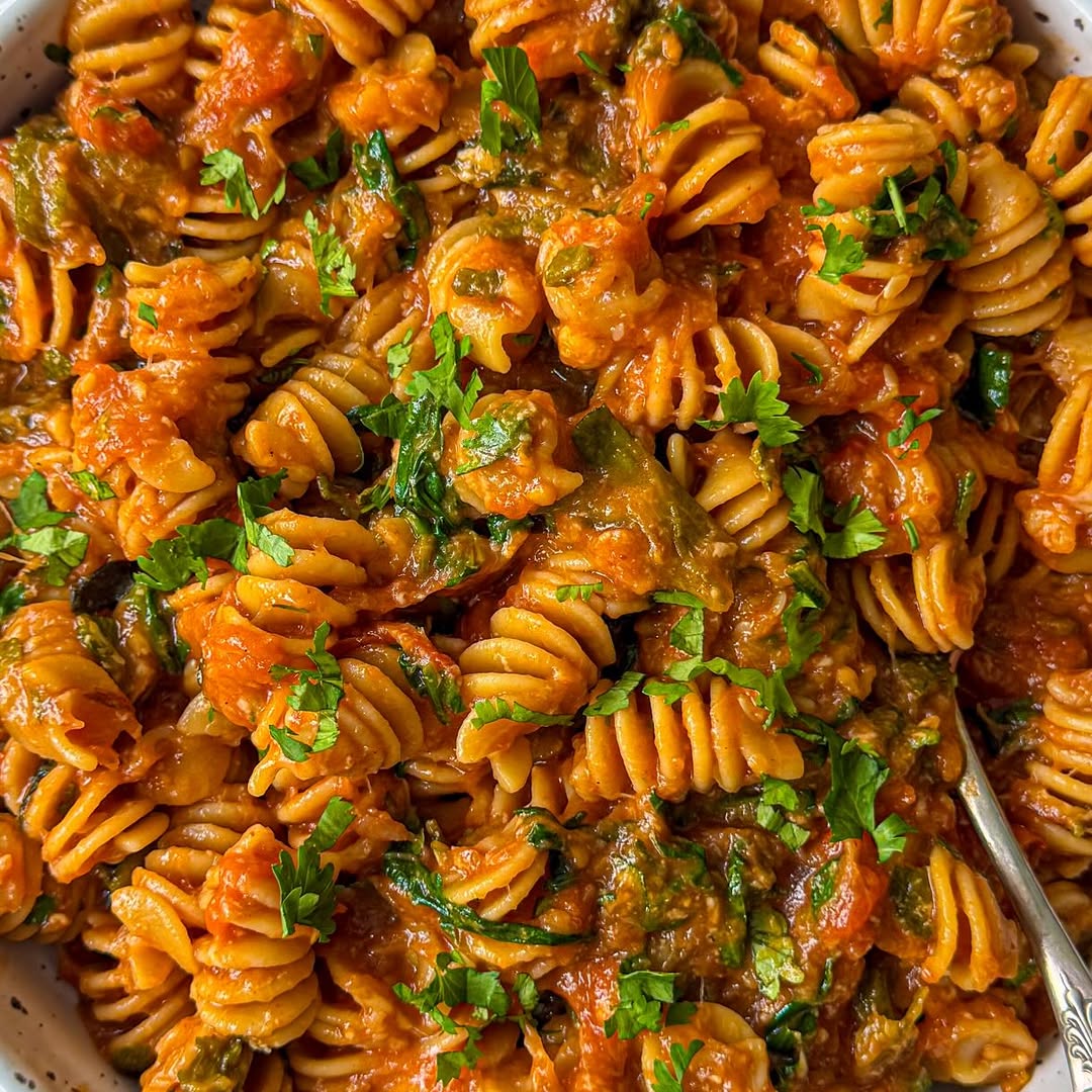 Courgette and Tomato Pasta
