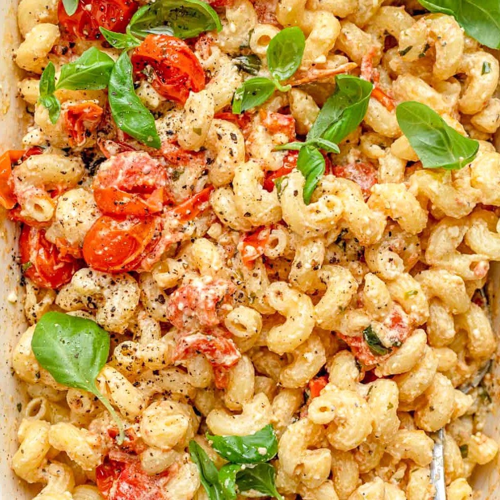 One Pot Pasta with Zucchini, Feta & Cherry Tomatoes