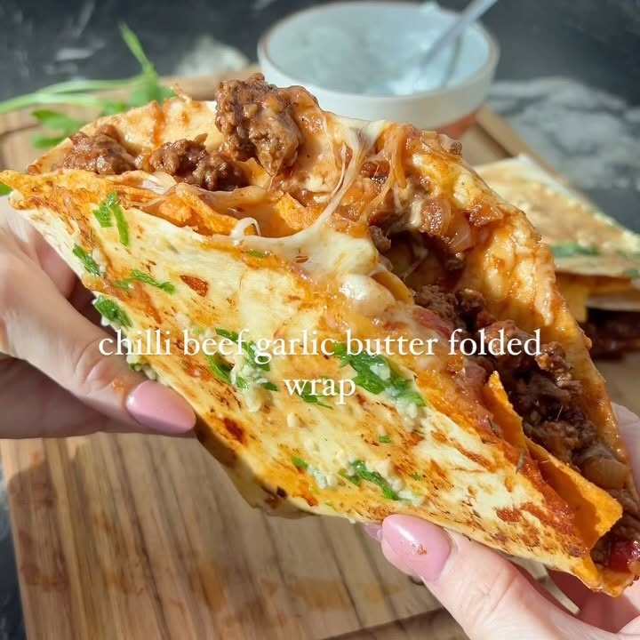 Chilli Beef Garlic Butter Folded Wrap
