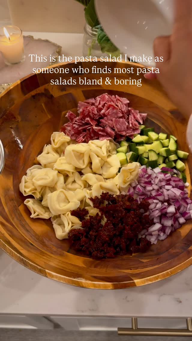 Zesty Italian Tortellini Summer Pasta Salad