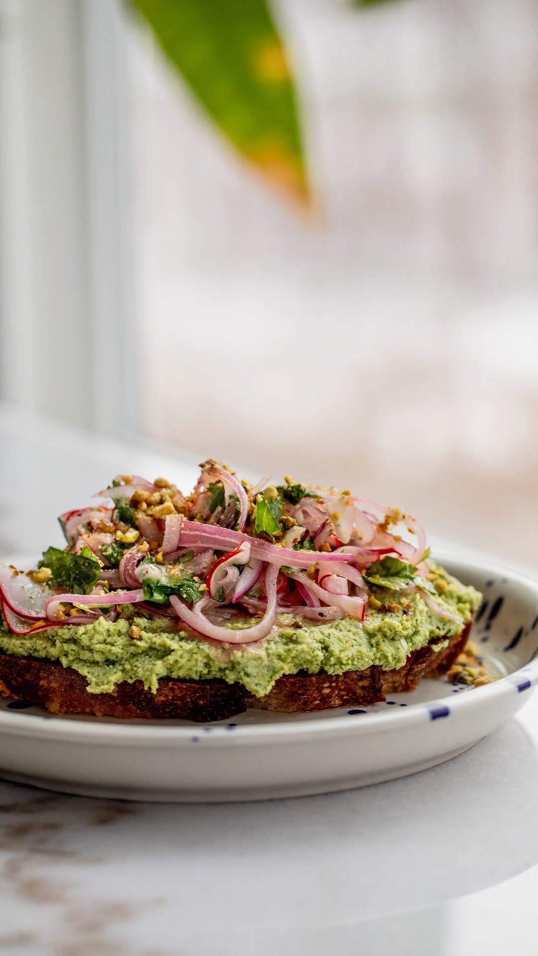 Cilantro Lime Edamame Spread and Onion Radish Salad