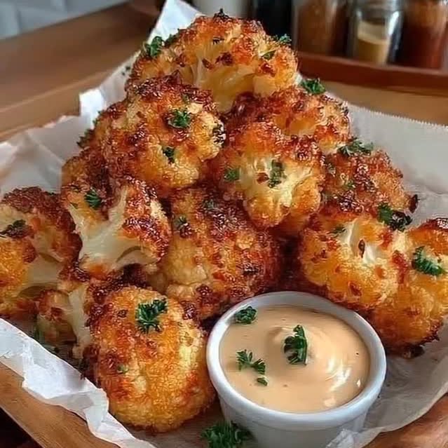 Crispy Air-Fried (or Roasted) Cauliflower Bites