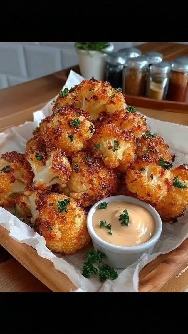 Crispy Air-Fried (or Roasted) Cauliflower Bites