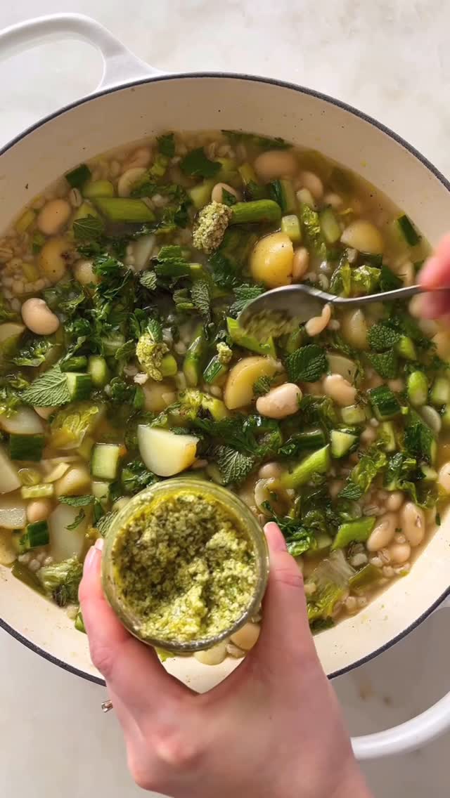 Spring Greens & Beans ‘Stoup’