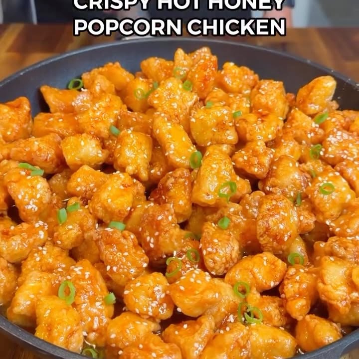 High Protein Crispy Hot Honey Popcorn Chicken